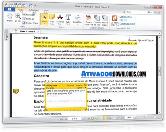 Nitro PDF Pro Crackeado Download Grátis Português PT-BR 2024