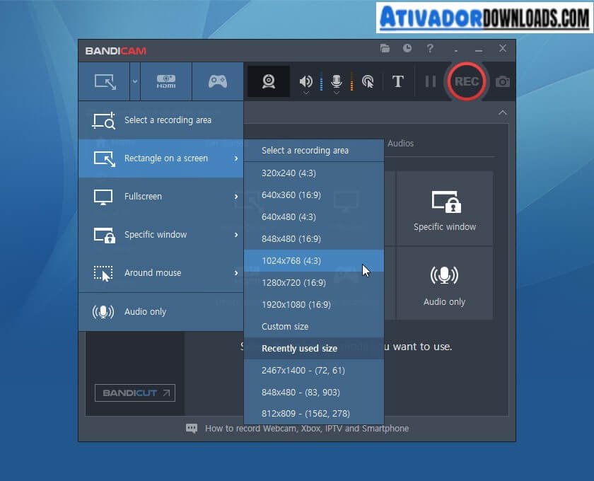 Bandicam Crackeado Ativador Download Grátis Português PT-BR 2024