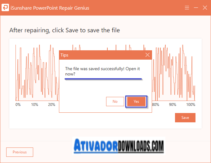 processed image of isunshare powerpoint repair 