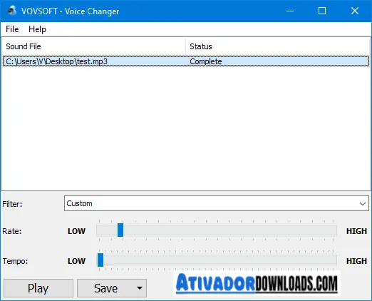 Key Feature image of VovSoft Voice Changer Crackeado 